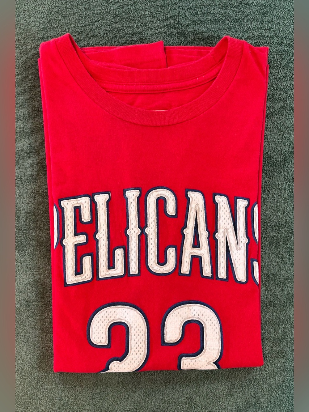 adidas Red 'Pelicans 23' Adult Graphic Tee, Size: L (6539)